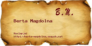 Berta Magdolna névjegykártya